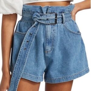 Sea New York Vida denim paper bag shorts